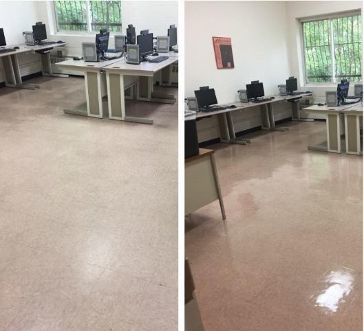Before & After Floor Stripping and Waxing in Hamden, CT (1)